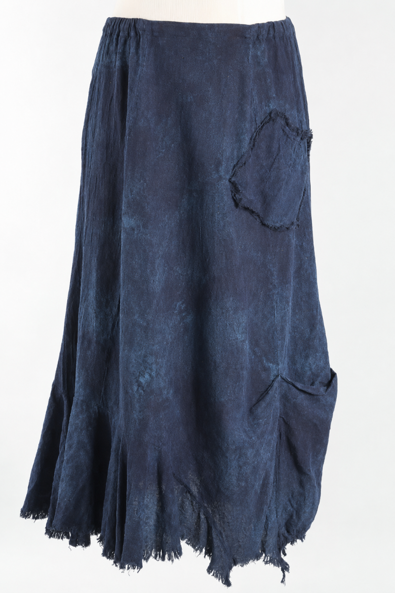 Fringe Skirt - Washed Sapphire 