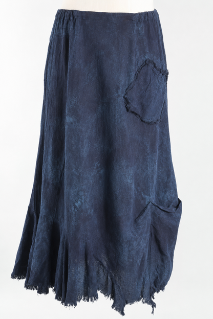 Fringe Skirt - Washed Sapphire 