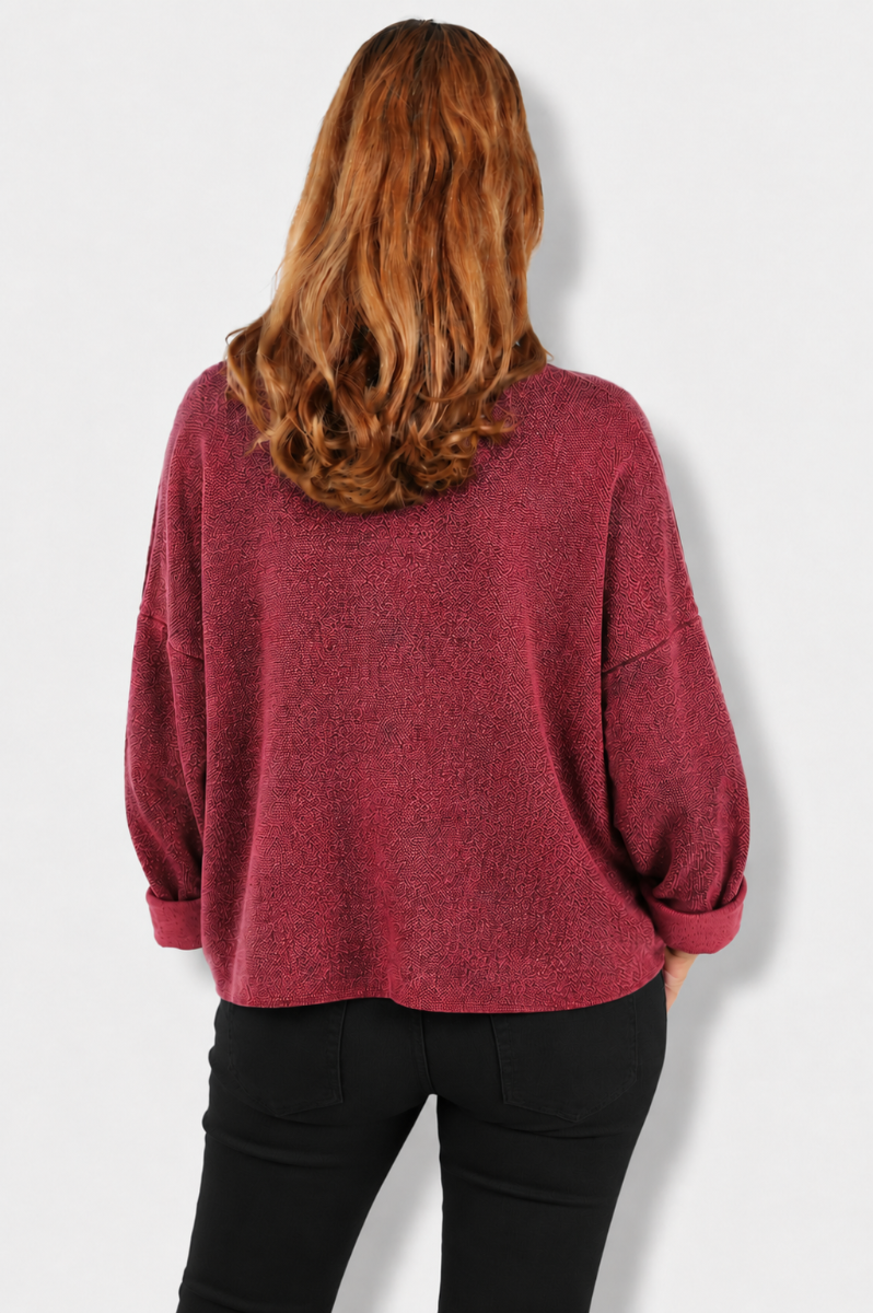 CUT LOOSE CUT LOOSE 6707625-2607 O/S PKT PULLOVER CHILI