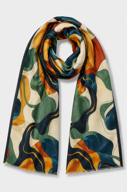 Dillard Abstract Swirl Scarf