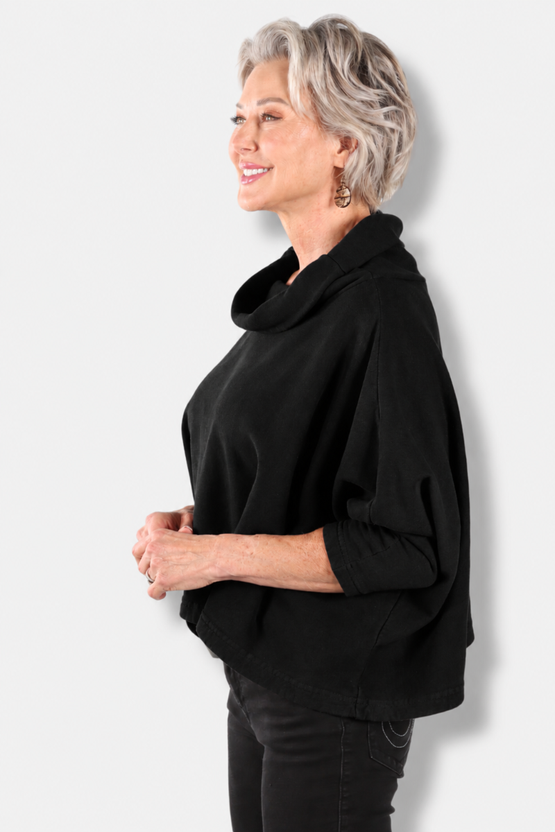 Astrid Shirt - Black Fleece 