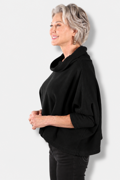 Astrid Shirt - Black Fleece 