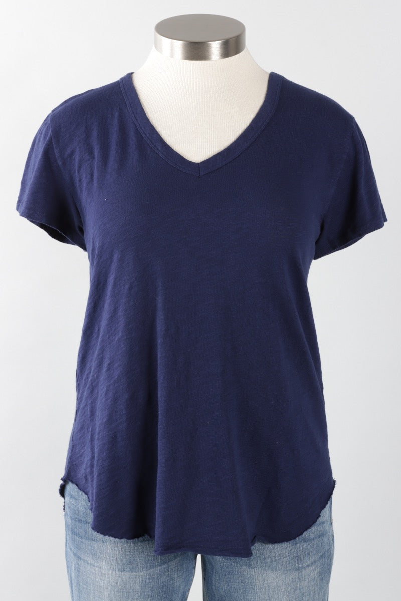 V-Neck Tee - Navy