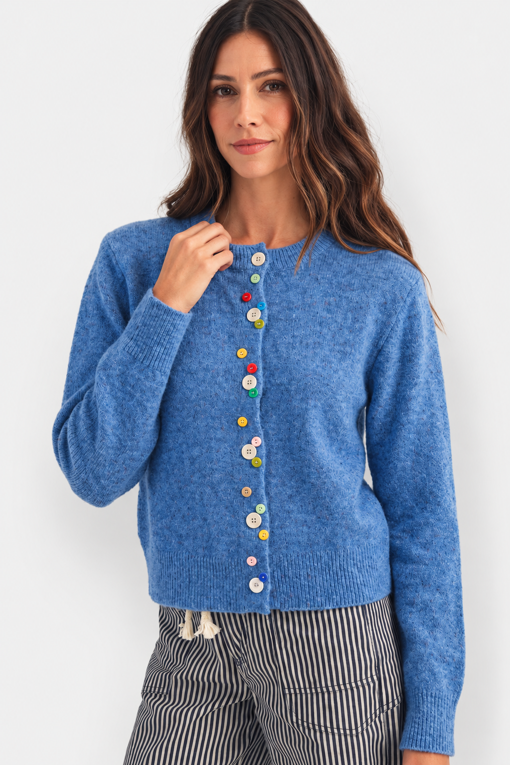 Whimsical Atelier Confetti Cardigan - Soft Blue
