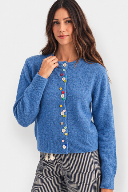 Whimsical Atelier Confetti Cardigan - Soft Blue