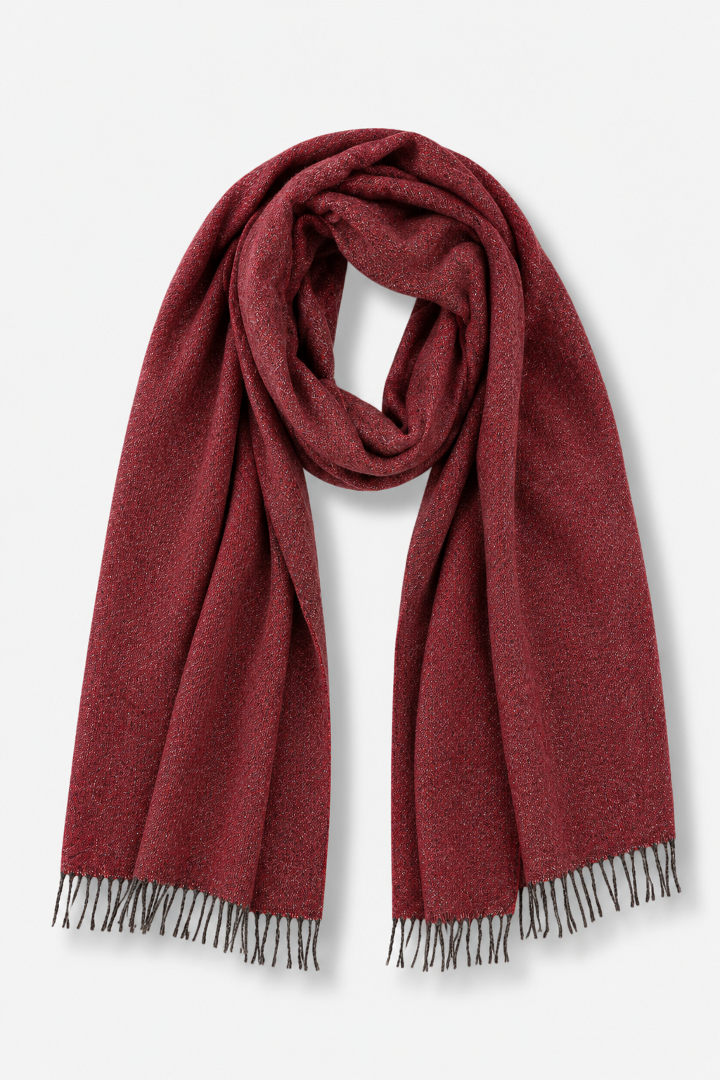 Long Scarf Fringe - Garnet
