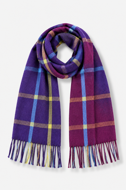 Bright Window Pane Muffler - Magenta Multi