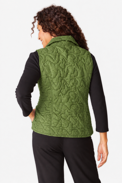 Cascade Quilt Shaped Vest - Fern