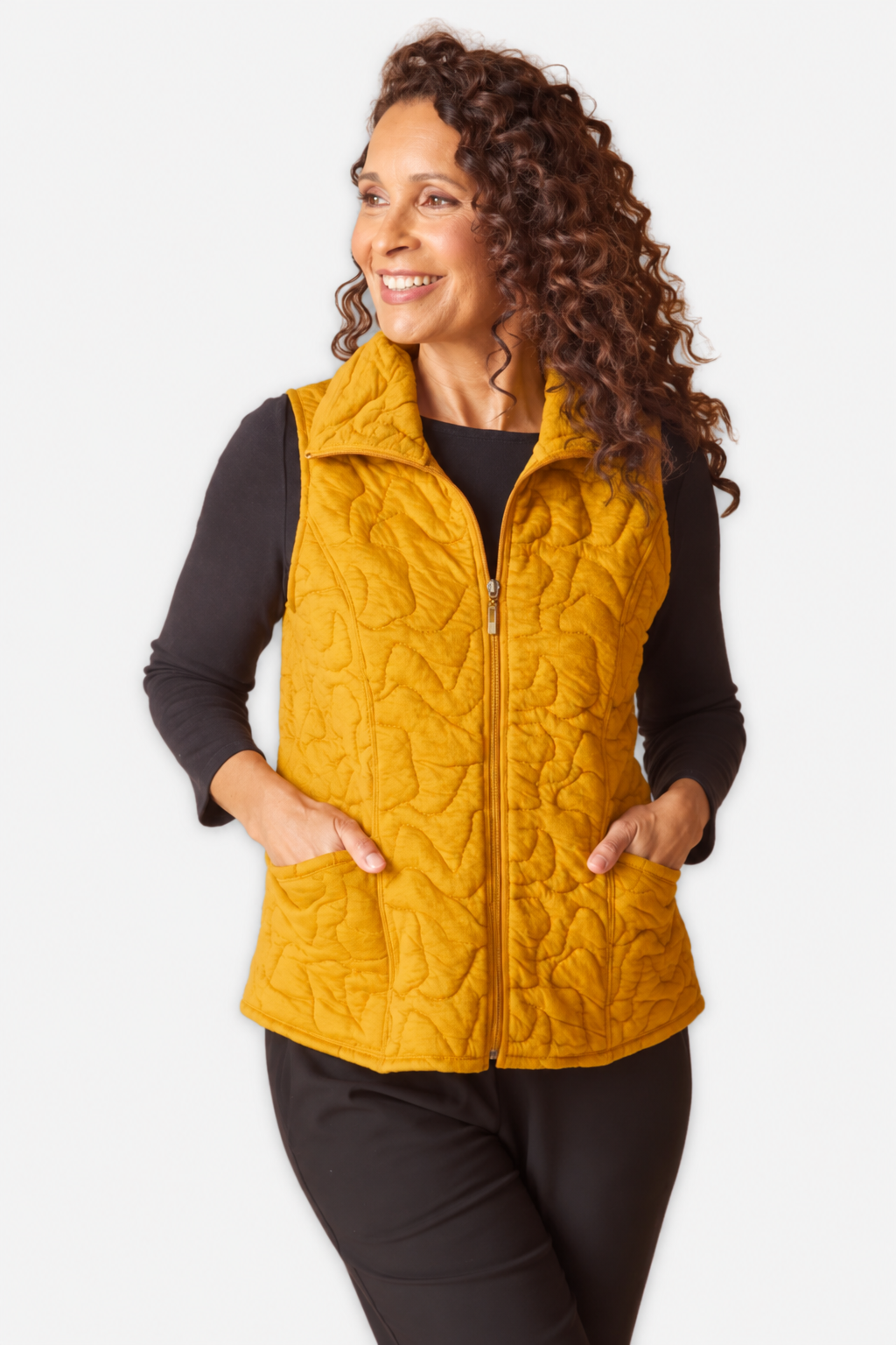 Cascade Quilt Shaped Vest - Honey