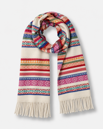 Fairisle Cashmink Scarf - Off White