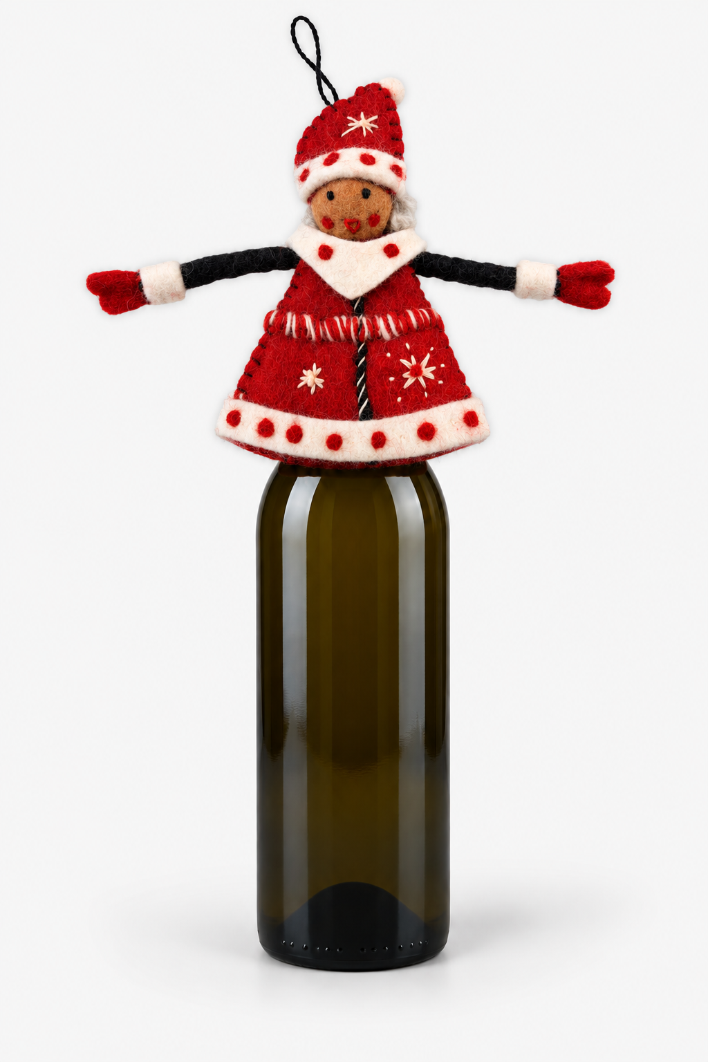 Christmas Bottle Topper - Mrs. Claus