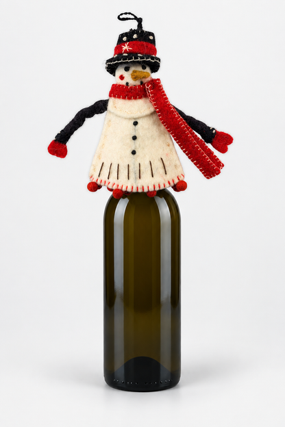 Christmas Bottle Topper - Snowman