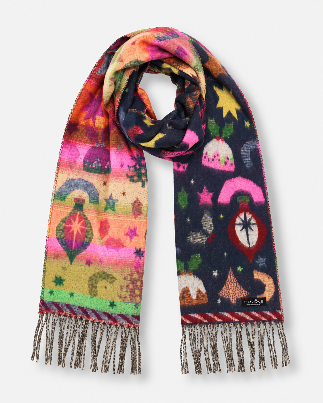 Classic Christmas Cashmink Scarf - Dark Navy