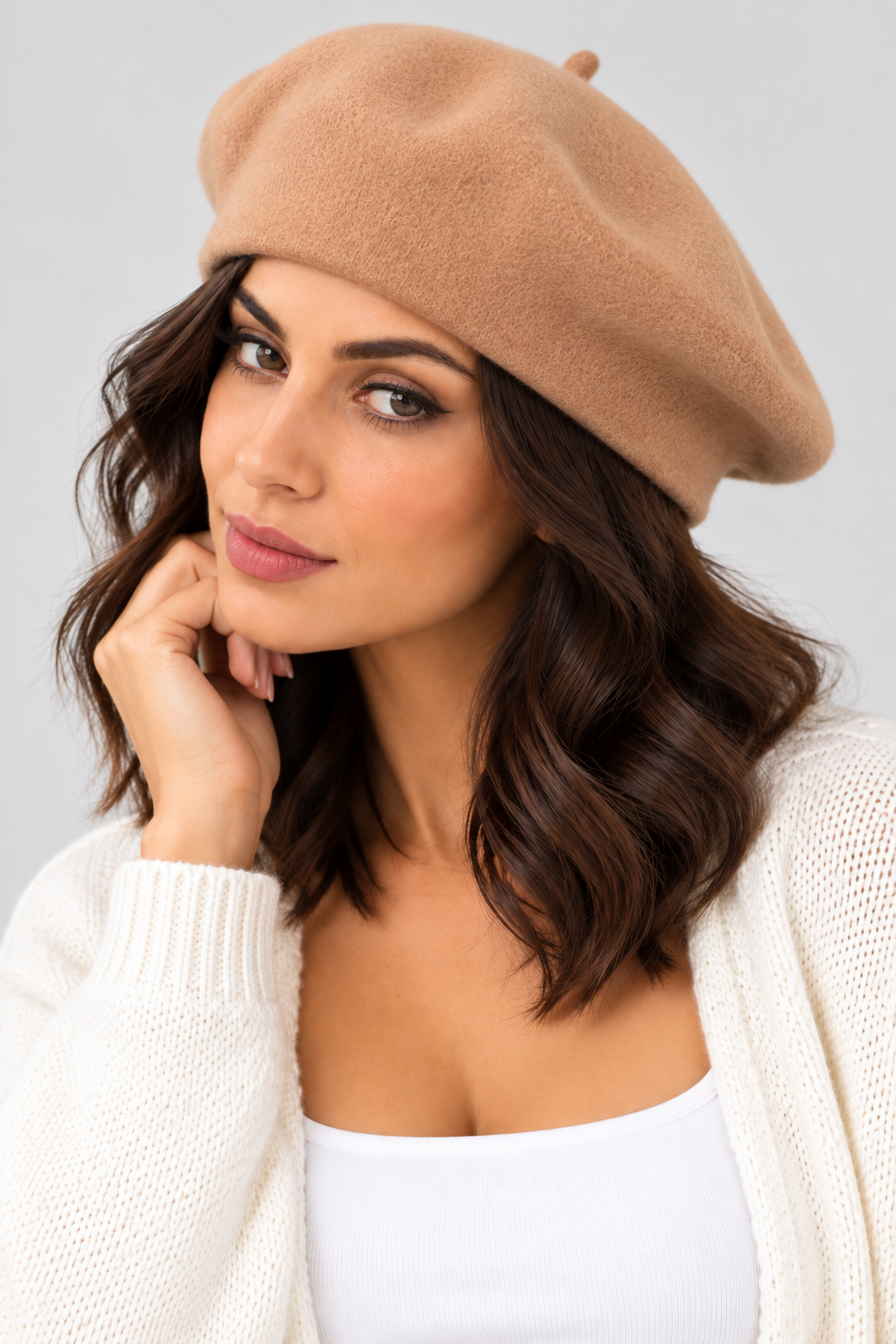 Classic Wool Beret - Camel