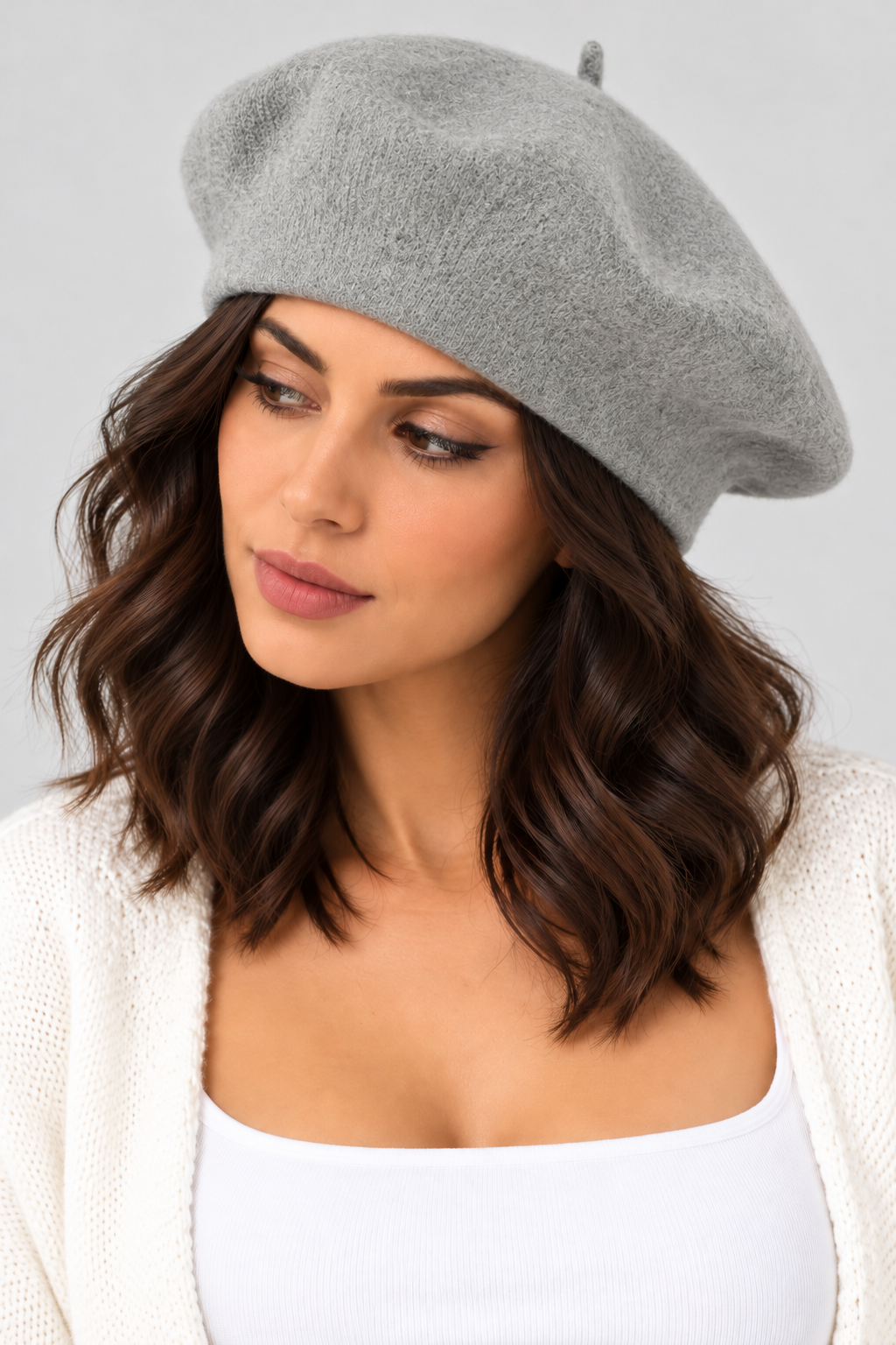Classic Wool Beret - Grey