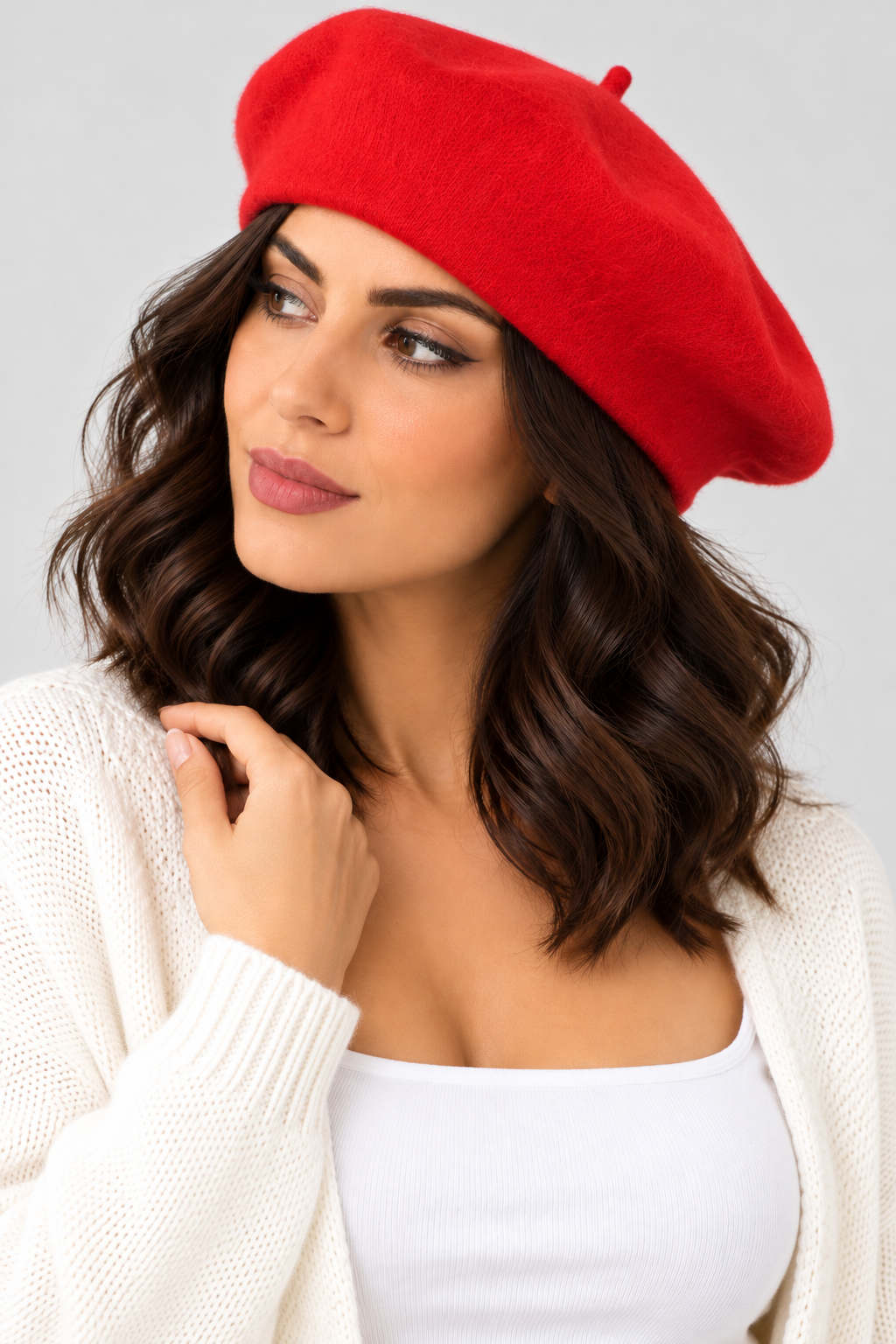 Classic Wool Beret - Red