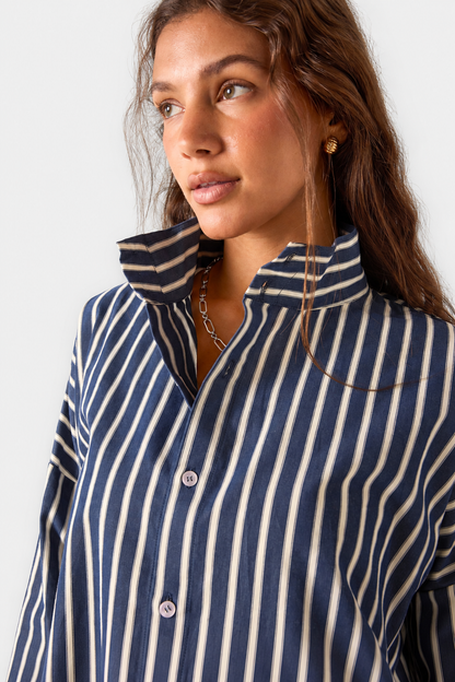 Emerson Top - Deep Blue Stripe