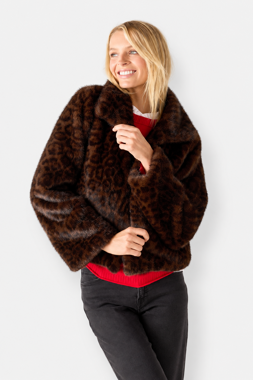 Gigi Faux Fur Reversible Jacket - Leopard