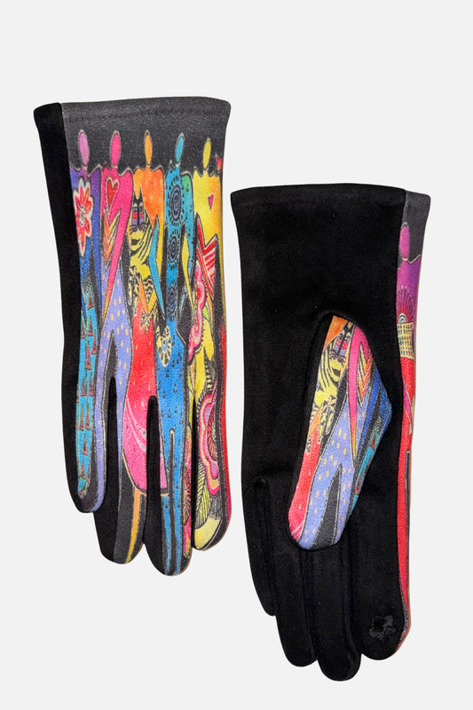 Join Hands Open Heart Gloves - Neon
