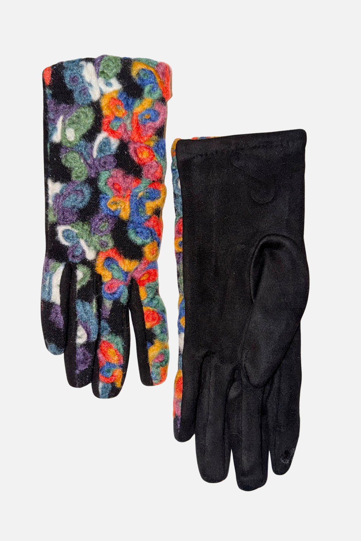 Artful Yarn Dye Gloves - Black & Aqua