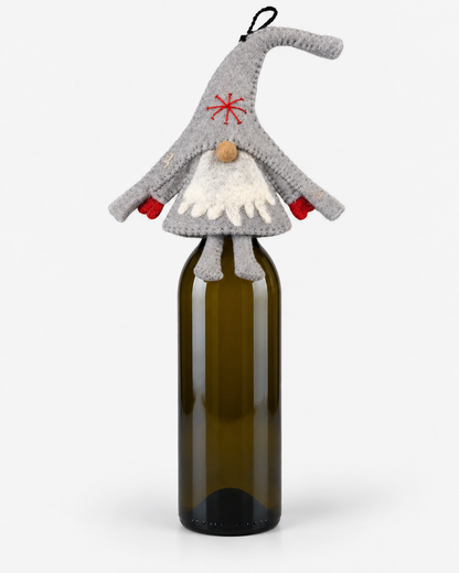 Gnome Bottle Topper - Grey