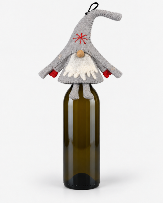 Gnome Bottle Topper - Grey