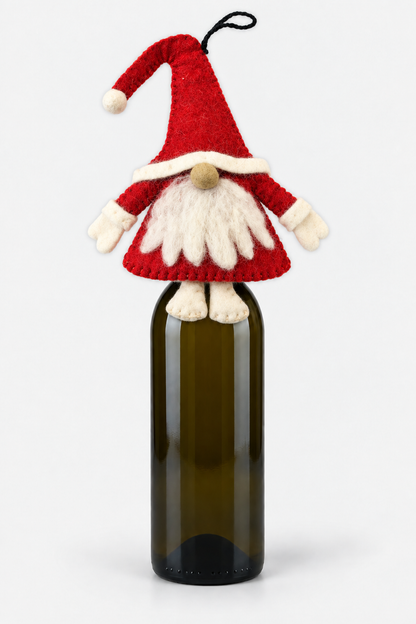 Gnome Bottle Topper - Red