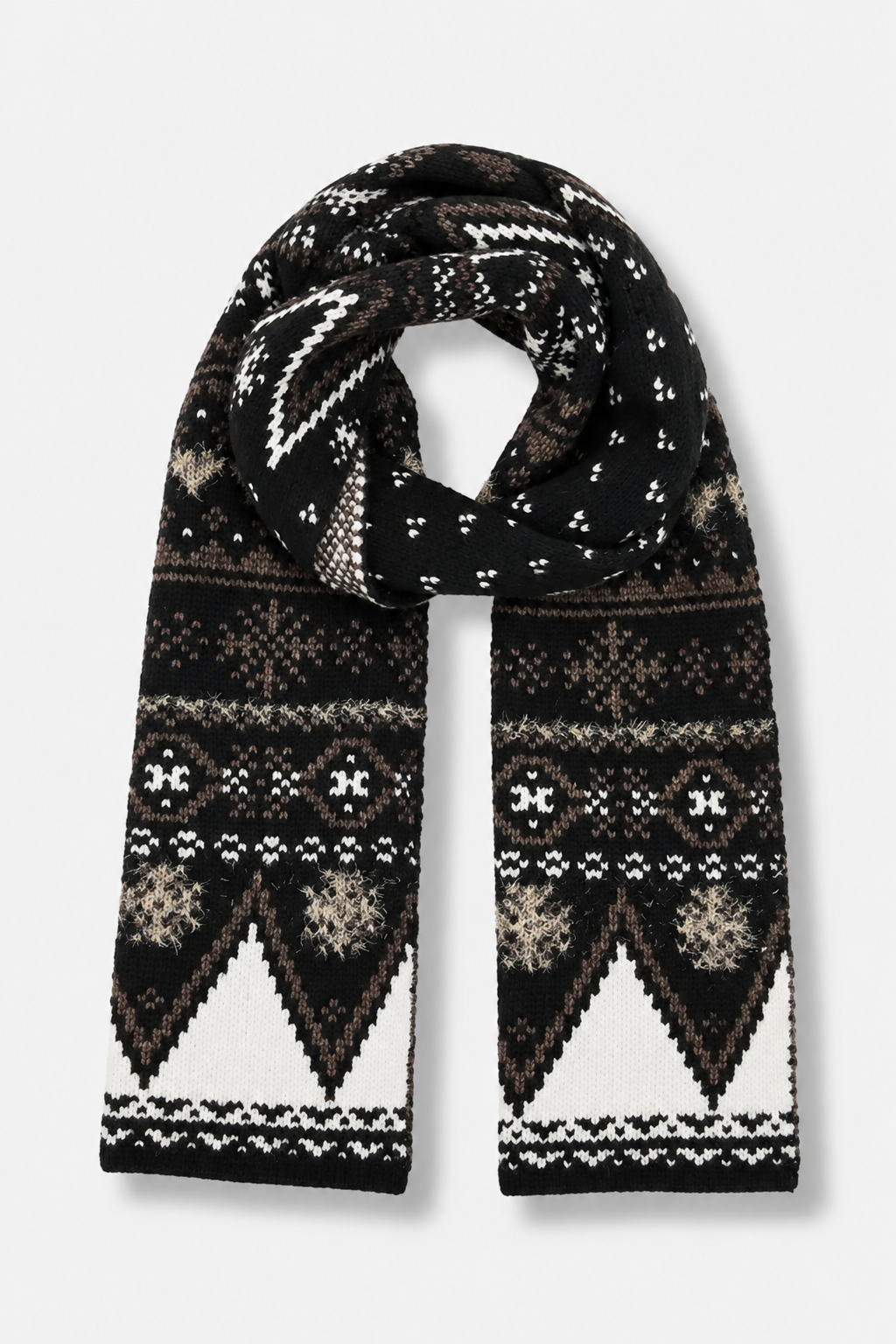 Holiday Shimmer Knit Scarf - Caviar