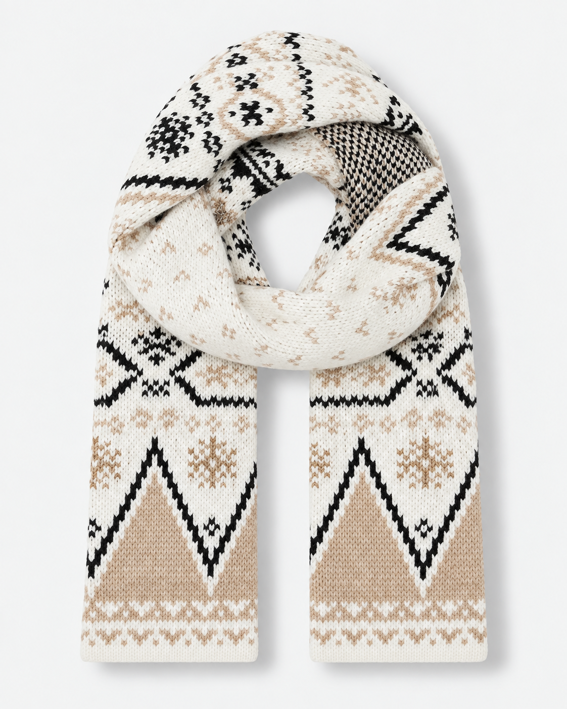 Holiday Shimmer Knit Scarf - Champagne