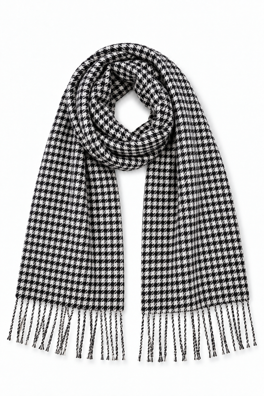 Houndstooth Muffler - Black & White