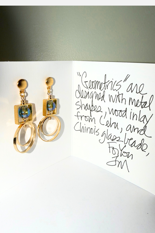 No End Insight Earring - Green & Gold