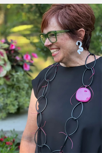 Bounce Necklace - Pink & Black