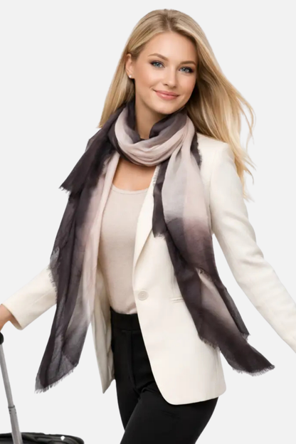 Cashmere Bliss Ombre Scarf - Denim Grey