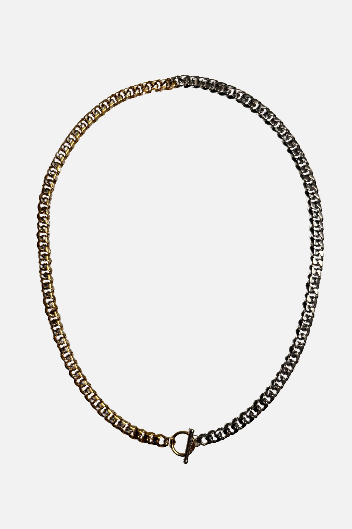 Split Decision Necklace - Silver & Gold