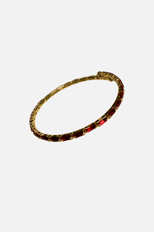 Whisper Flare Bracelet - Ruby & Gold
