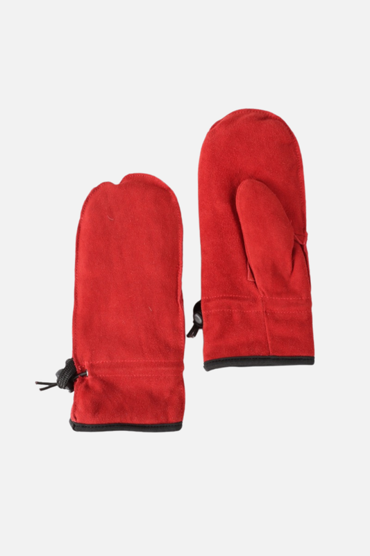 Suede Mitten - Red