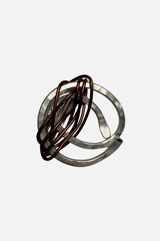 Lasso Magnetic Brooch - Silver & Copper