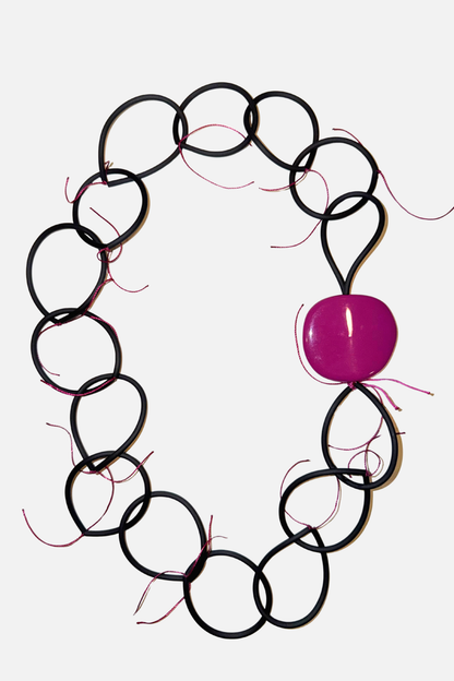 Bounce Necklace - Pink & Black
