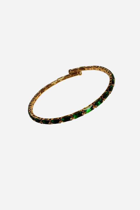 Whisper Flare Bracelet - Emerald & Gold