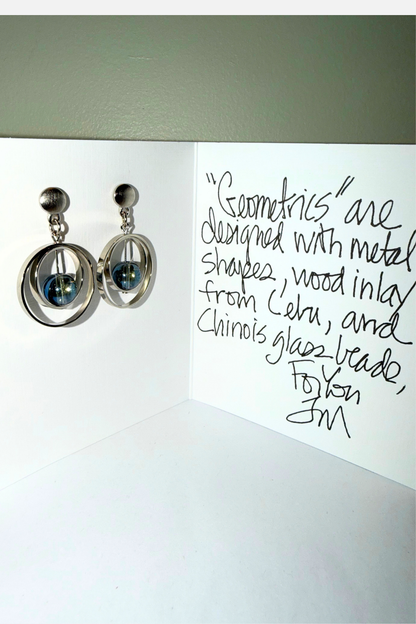 Lunar Landing Earring - Blue & Silver