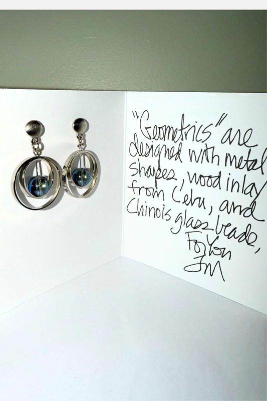Lunar Landing Earring - Blue & Silver
