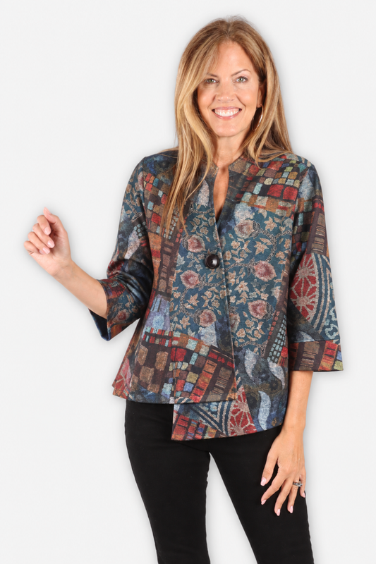 One Button Jacket - Floral