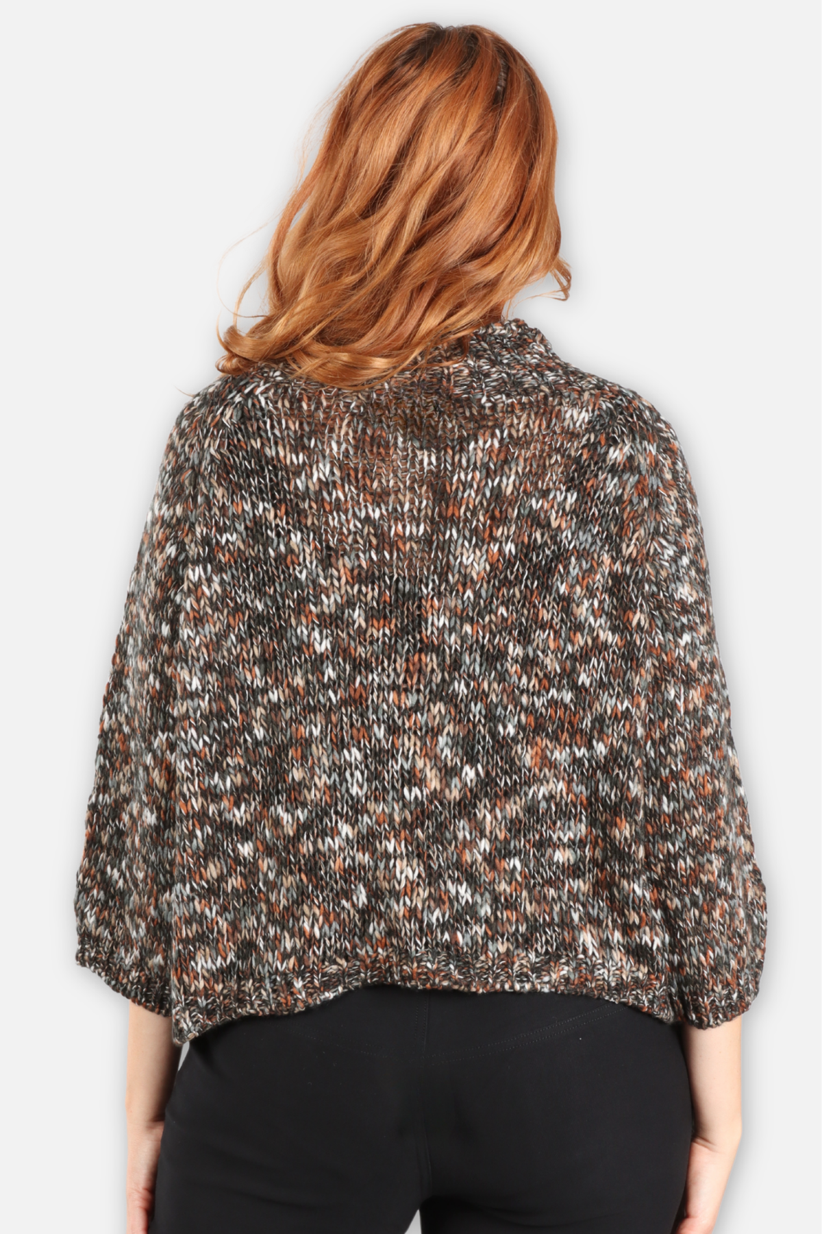 Tweed Roll Neck Sweater - Onyx