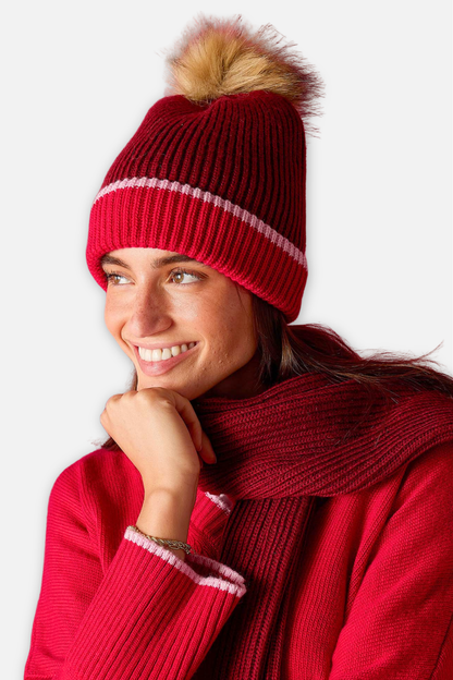 Montauk Beanie - Raspberry Pink
