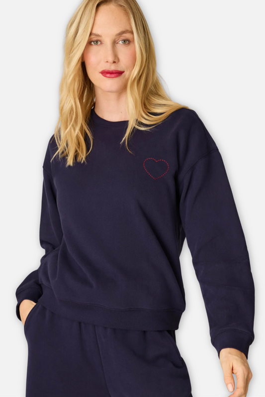 C'est La Vie Simone Sweatshirt - Blue Ink