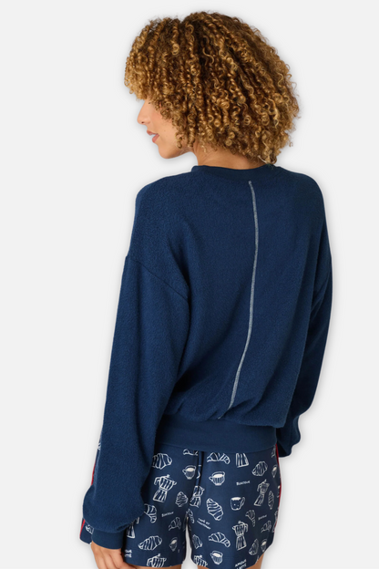 Bonjour Babe Sweatshirt - Deep Navy