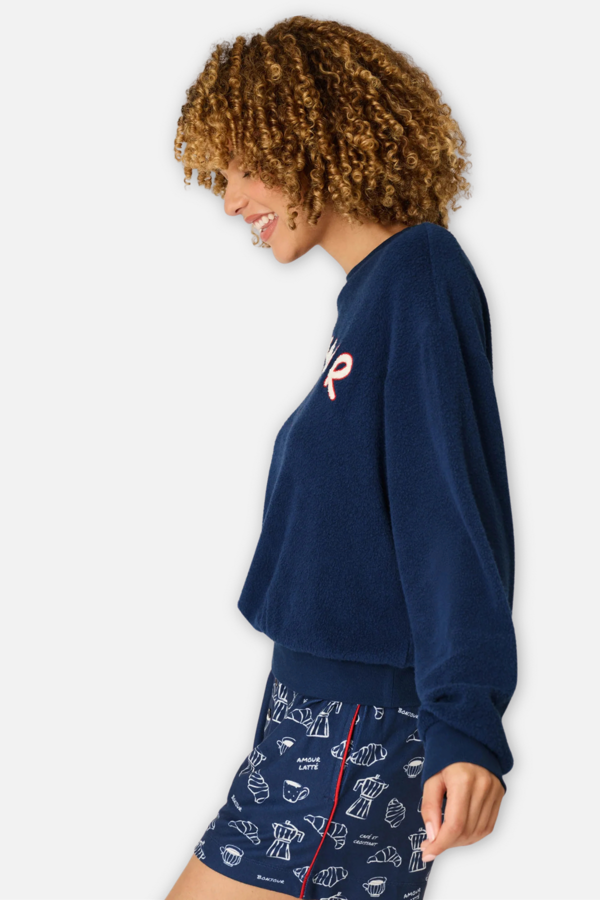 Bonjour Babe Sweatshirt - Deep Navy