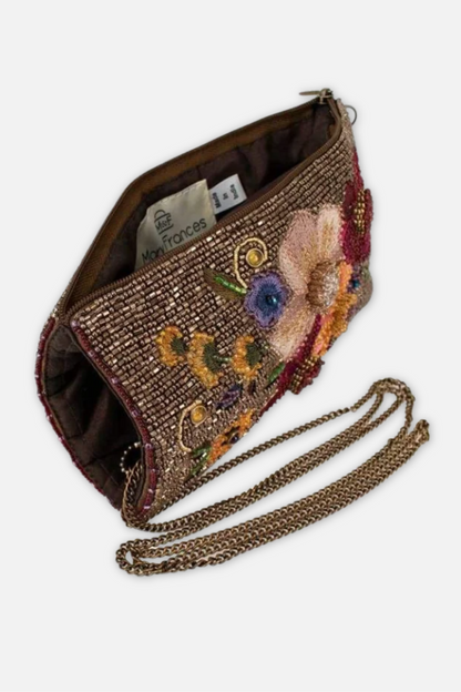 Budding Romance Crossbody Phone Bag - Bronze Multi