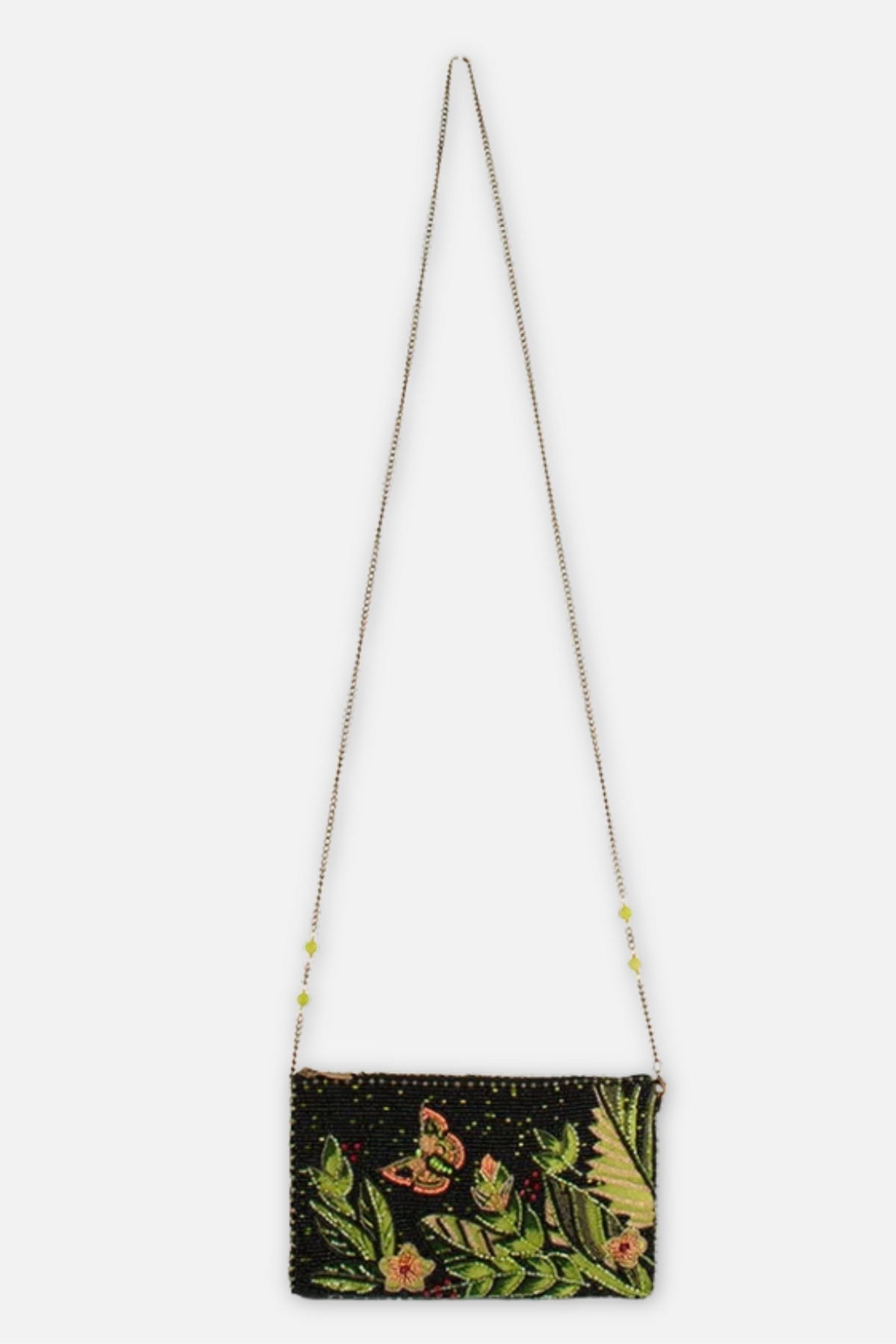 Enchanting Evening Crossbody Bag - Black & Green Multi