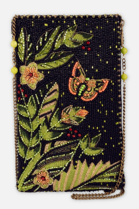 Enchanting Evening Crossbody Bag - Black & Green Multi
